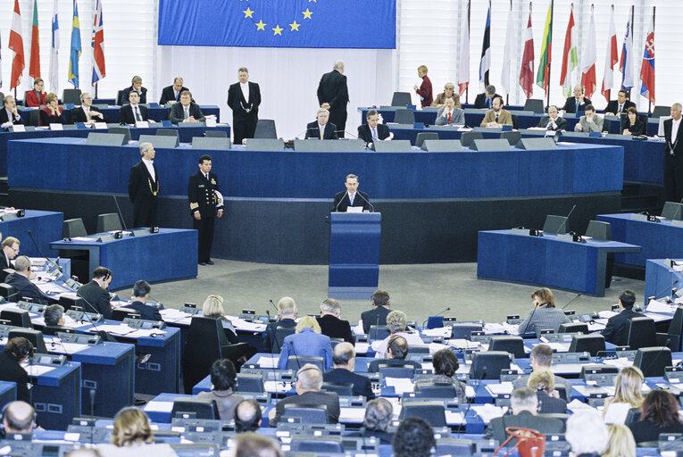 Foto 16: Plenary Session in Strasbourg with President of Colombia