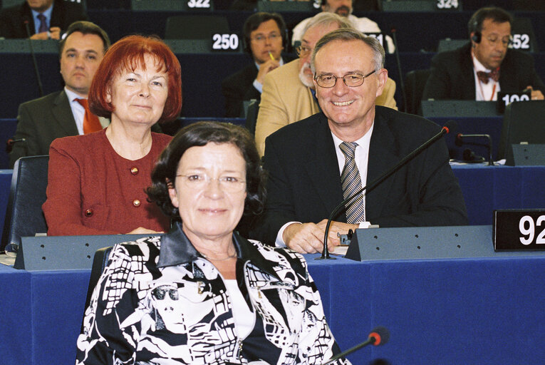 Nuotrauka 8: Portrait of Mep's during the plenary session at the European Parliament in Strasbourg