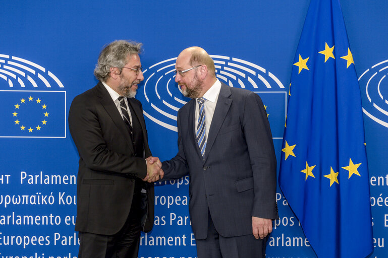 Martin SCHULZ - EP President meets with Can DUNDAR, Fatih AKIN, Osman OKKAN, Lale AKGUN