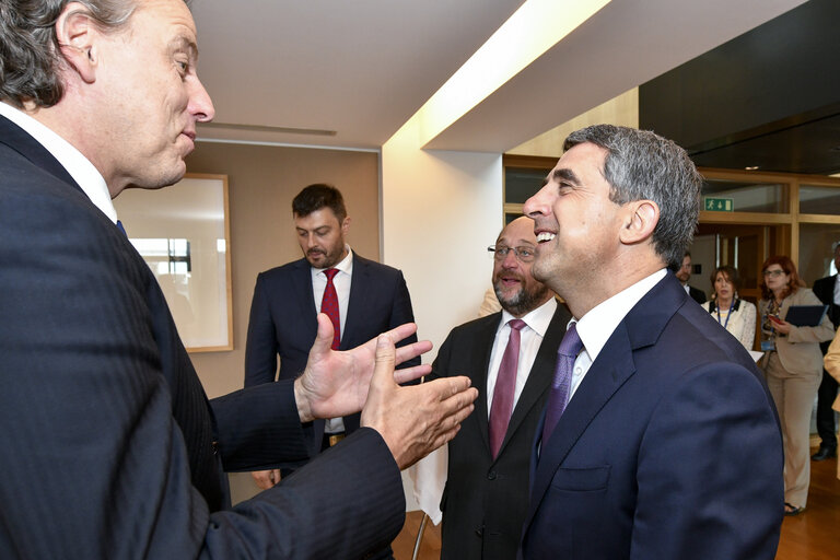 Fotó 10: Official visit of the President of Bulgaria to the European Parliament in Strasbourg. Lunch