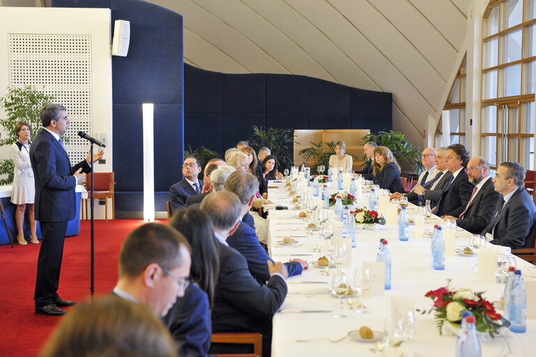 Official visit of the President of Bulgaria to the European Parliament in Strasbourg. Lunch