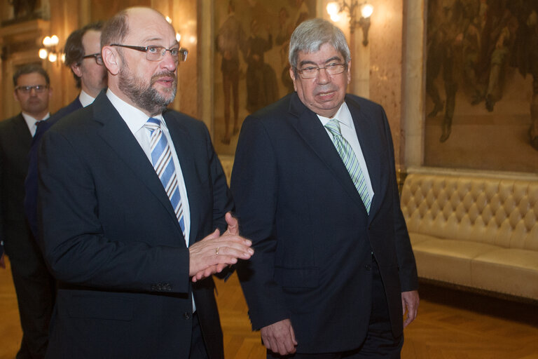 Fotagrafa 8: Official visit by Martin SCHULZ - EP President to Lisbon, Portugal . Visit of the National Parliament