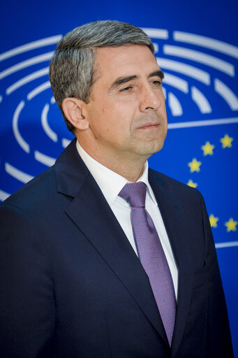 Photo 22 : Official visit of the President of Bulgaria to the European Parliament in Strasbourg - EP President welcomes President of Bulgaria