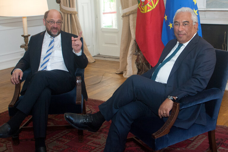 Fotagrafa 18: Official visit by Martin SCHULZ, EP President to Lisbon, Portugal : meeting with Prime Minister