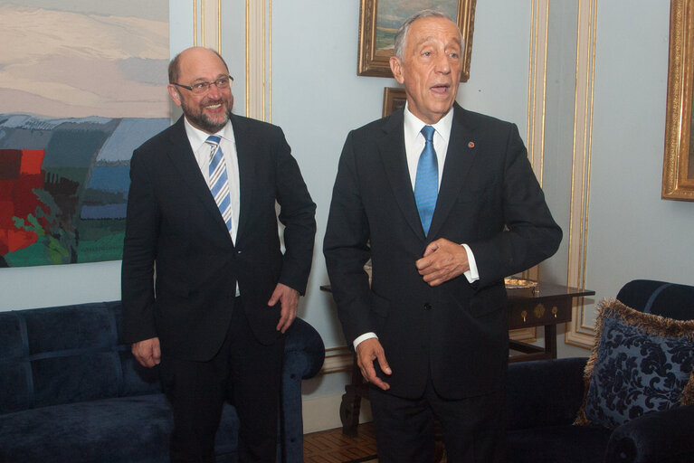 Zdjęcie 12: Official visit by Martin SCHULZ - EP President to Lisbon, Portugal. Meeting with President of Portugal