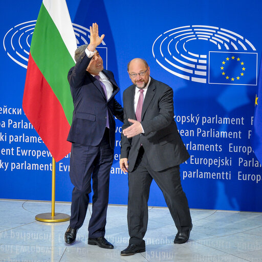 Photo 3 : Official visit of the President of Bulgaria to the European Parliament in Strasbourg - EP President welcomes President of Bulgaria