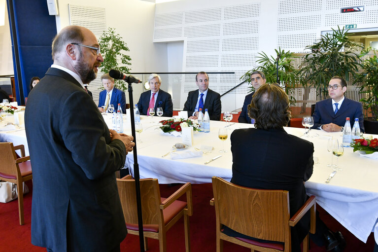 Official visit of the President of Bulgaria to the European Parliament in Strasbourg. Lunch