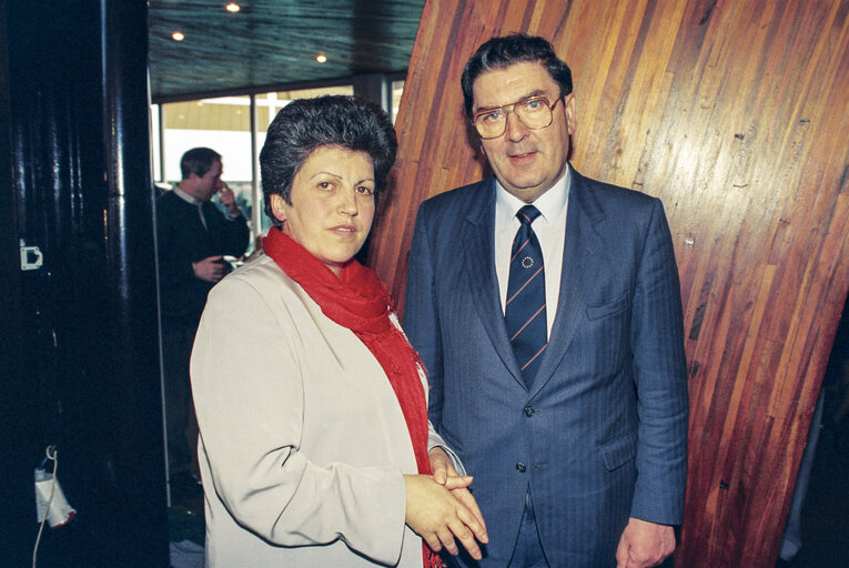 MEPs Pauline GREEN and John HUME at the European Parliament in Strasbourg
