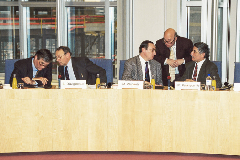 Fotografia 1: Meeting at the European Parliament in Brussels