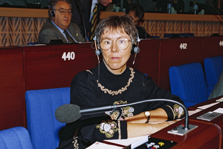 Fotografija 6: Lis JENSEN in plenary session at the European Parliament in Strasbourg