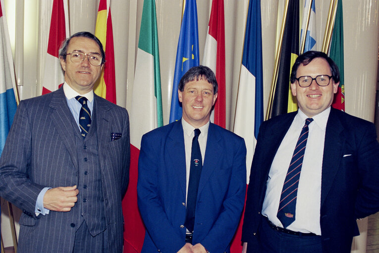 Fotografija 2: Brian SIMPSON with guests at the EP in Strasbourg