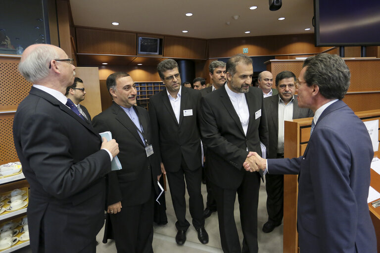 Nuotrauka 26: EU delegation for relations with Iran meet with Iranian Delegation at the EP in Brussels