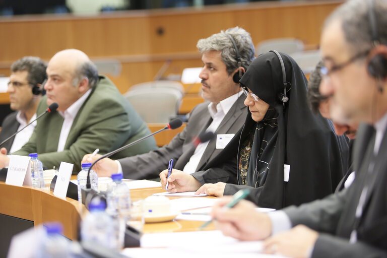 Nuotrauka 4: EU delegation for relations with Iran meet with Iranian Delegation at the EP in Brussels