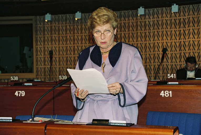 Plenary session in Strasbourg