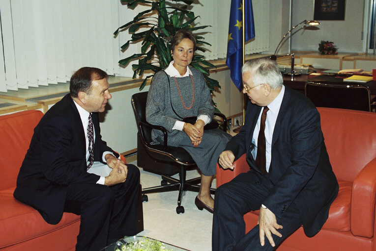 EP President meets with a guest in Brussels