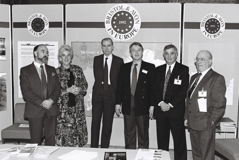 Promotion stand for the cities of Bristol and Avon in Strasbourg