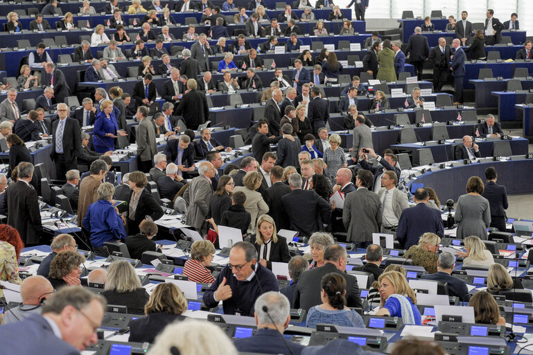 Foto 13: Plenary Session week 21 2015 in strasbourg - European Agenda on Migration  Council and Commission statements