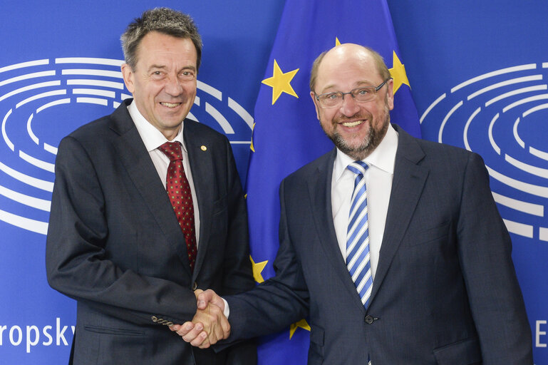 Fotografia 3: Martin SCHULZ - EP President meets with Peter MAURER, President of the International Committee of the Red Cross (ICRC)