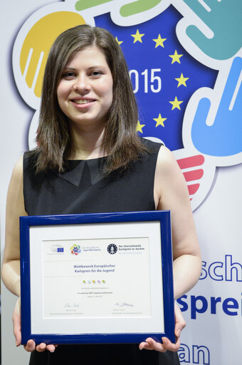 Снимка 6: European Charlemagne Youth Prize 2015. Award ceremony in Aachen