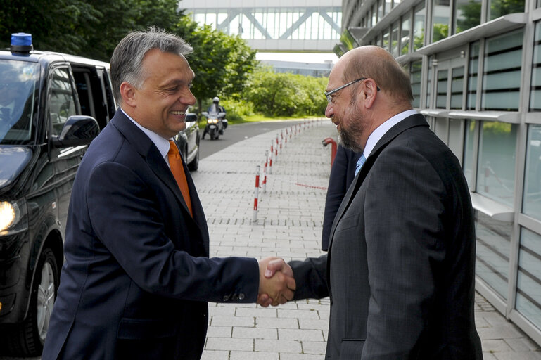Foto 5: EP President welcomes PM of Hungary