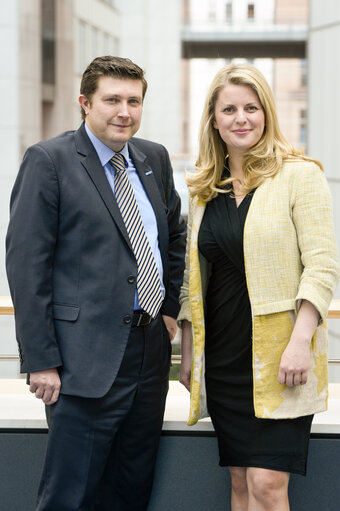 Photo 7 : MEPs Emma McCLARKIN and Andrew LEWER in Brussels