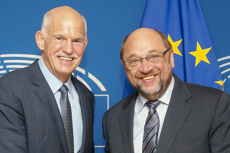 Foto 3: Martin SCHULZ EP President meets with Georgios PAPANDREOU, former Prime Minister of Greece