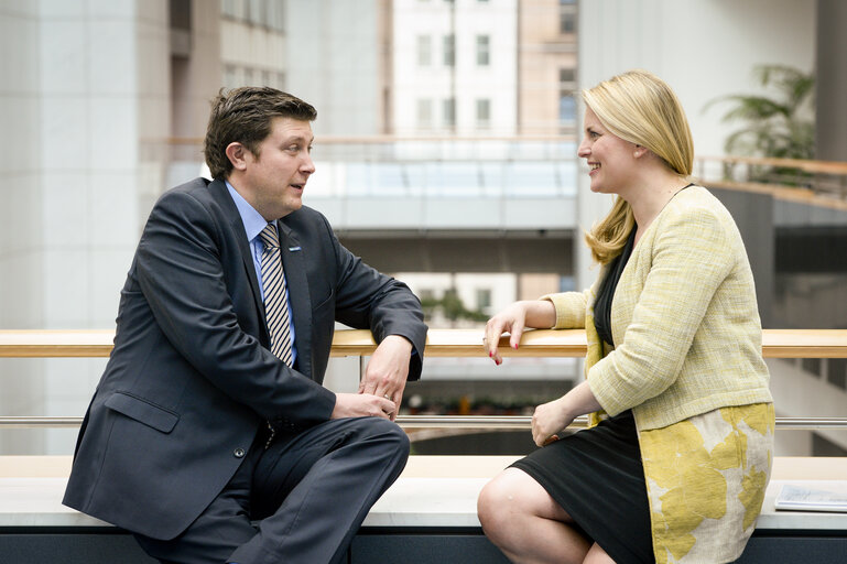 Photo 4 : MEPs Emma McCLARKIN and Andrew LEWER in Brussels