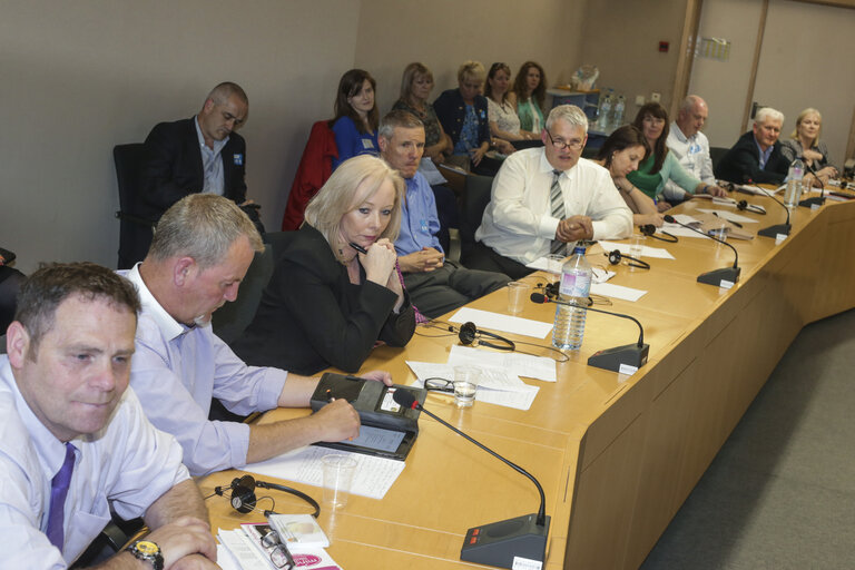 Photo 3: Liadh NI RIADA meets with a group