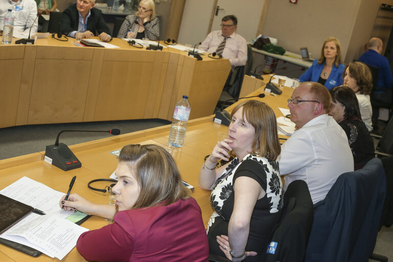 Photo 4: Liadh NI RIADA meets with a group