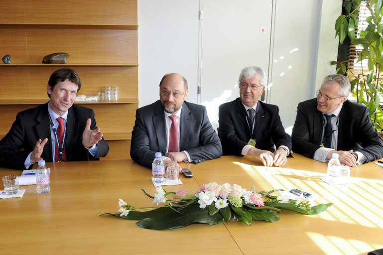 Martin SCHULZ - EP President  meets a Group of German Journalists