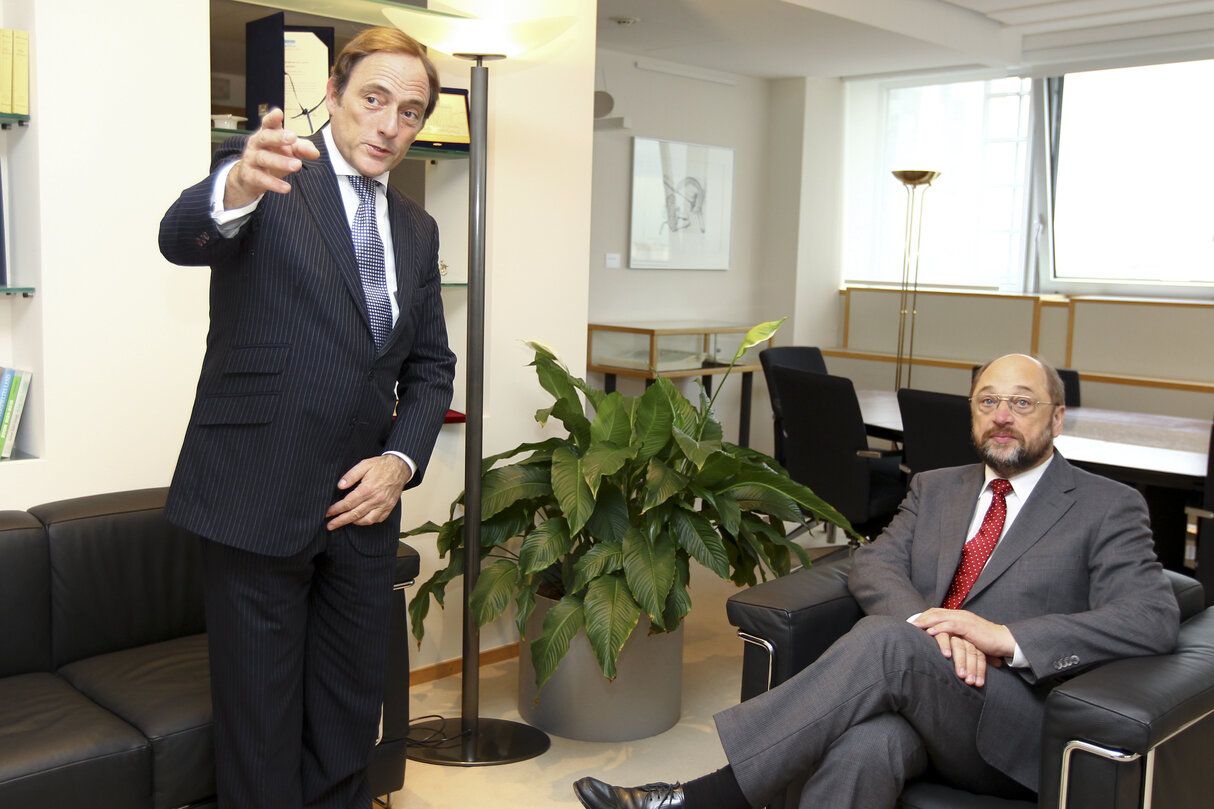 Martin SCHULZ - EP President meets with Paulo PORTAS, Minister of Foreign Affairs of Portugal