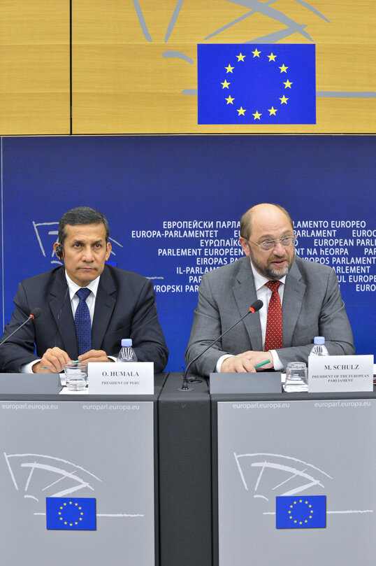 EP President holds a joint press conference with the President of Peru