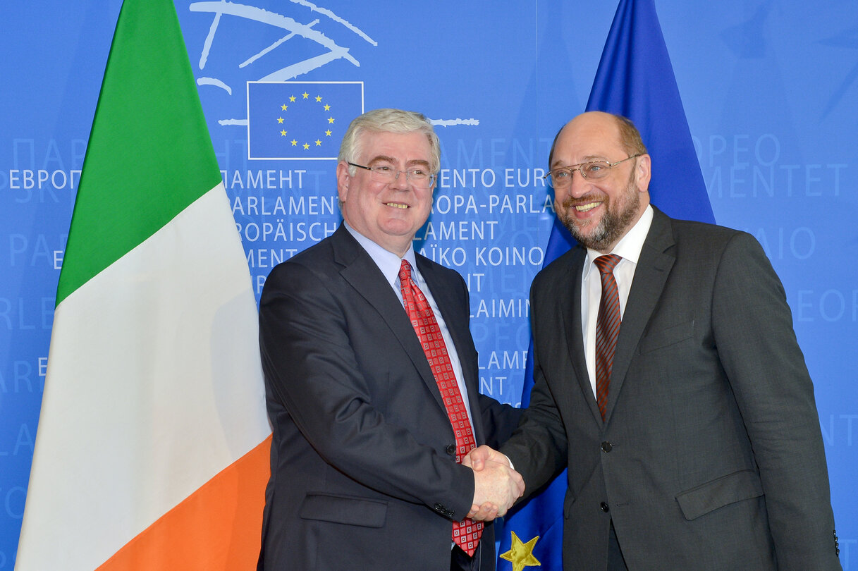 Martin SCHULZ - EP President meets with Eamon GILMORE, Irish Deputy Prime Minister