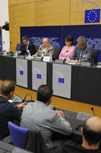 Fotografie 15: Press Conference - Spanish miners on strike