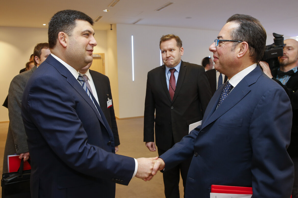 Gianni PITTELLA meets with Volodymyr GROYSMAN, Chairman of the Verkhovna Rada