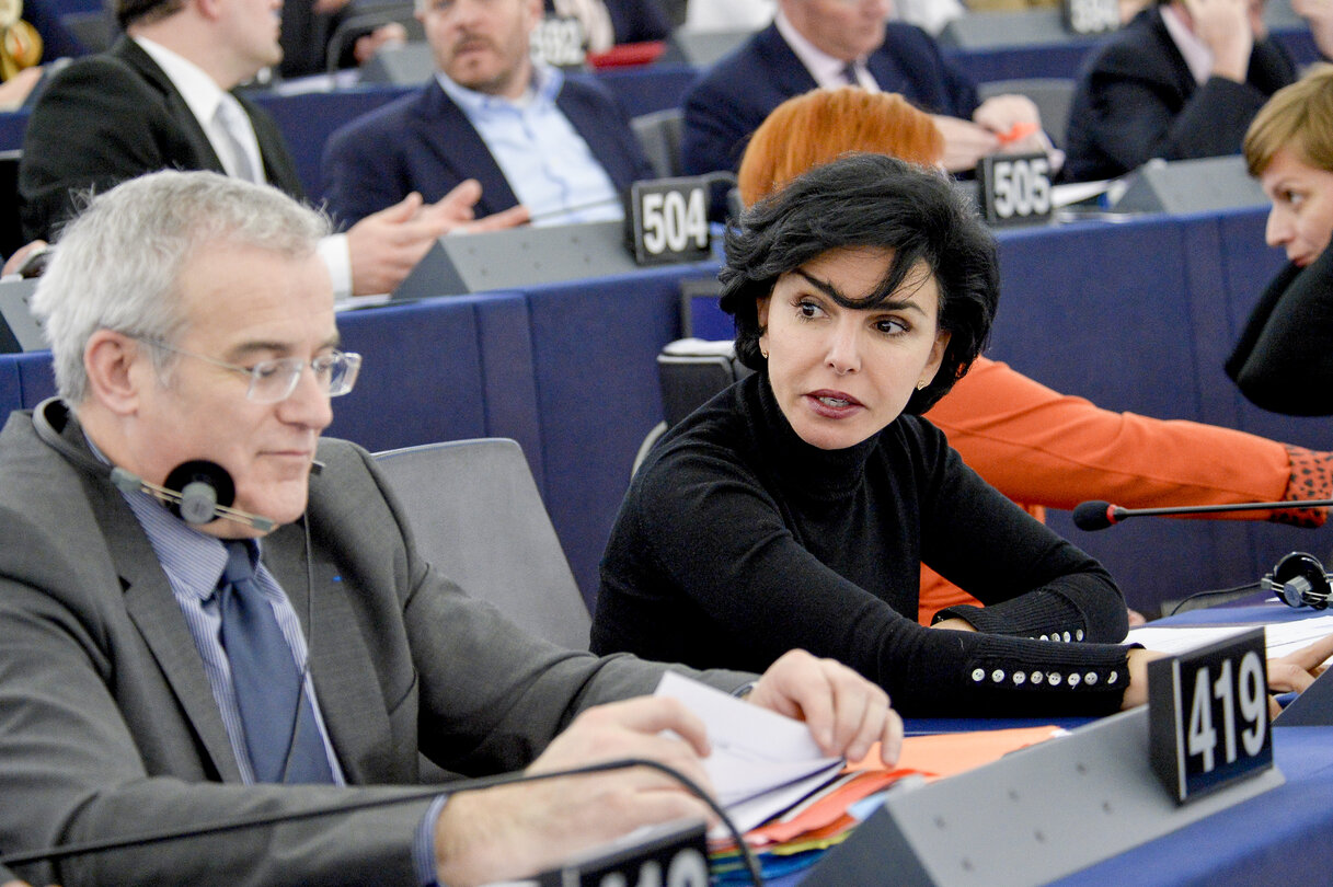 Rachida DATI in plenary session week 10  2016 in Strasbourg