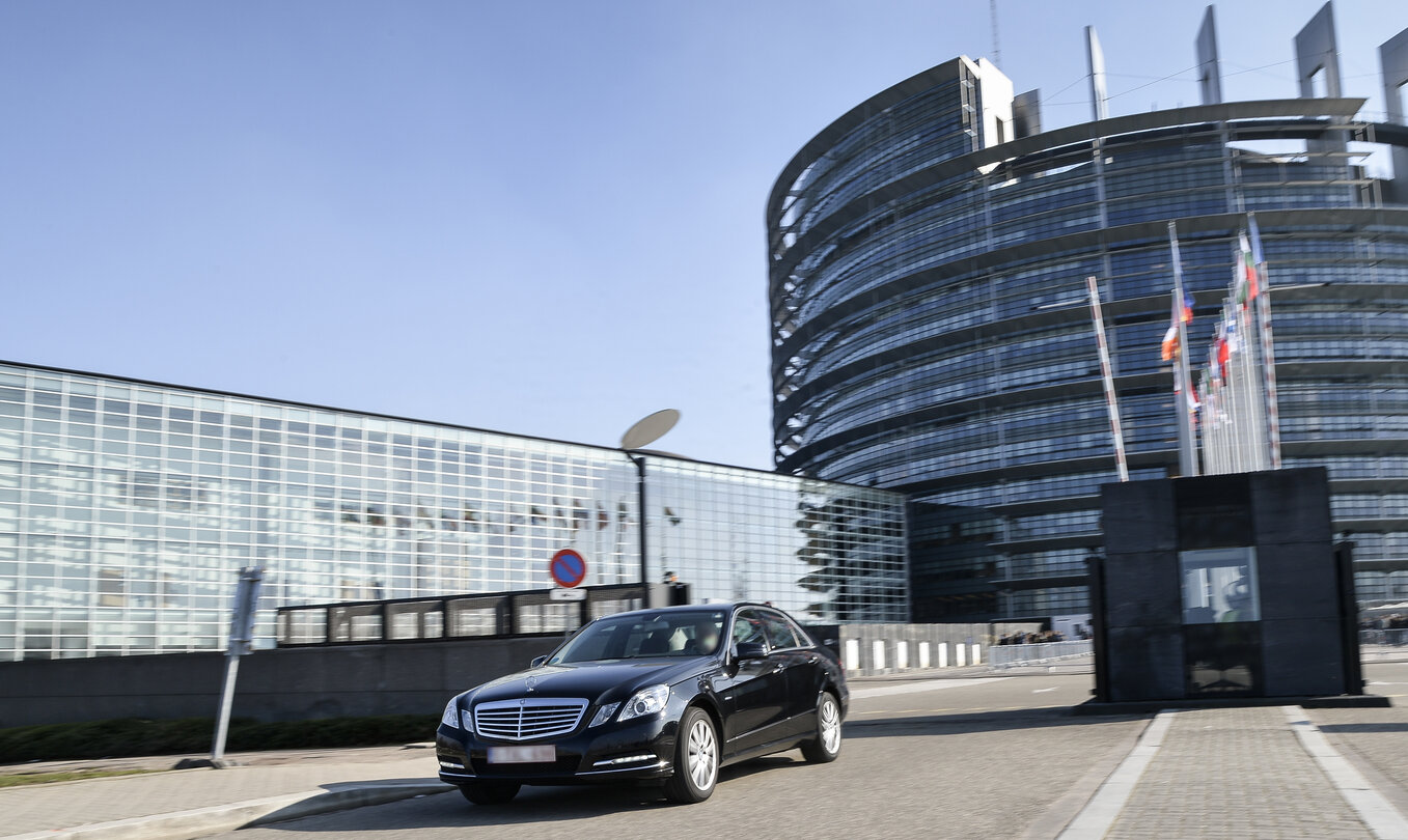 EP Official Vehicles at the European Parliament in Strasbourg