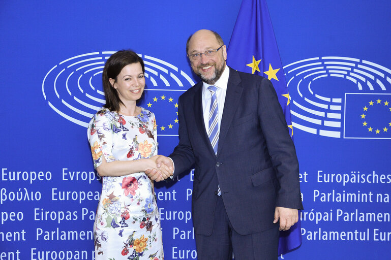 Nuotrauka 2: Martin SCHULZ - EP President meets with MEP Liliana RODRIGUES