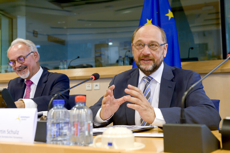 Martin SCHULZ - EP President meets with Helmut ETSCHENBERG