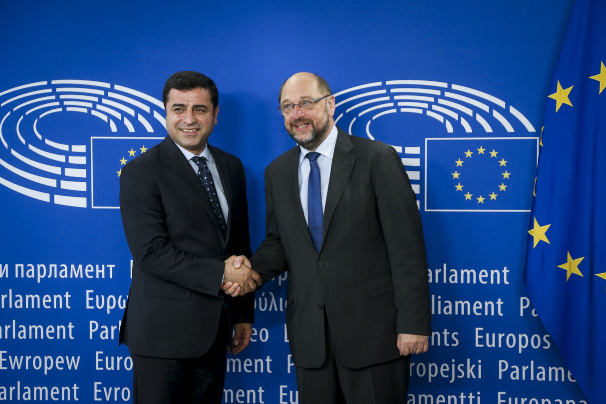 Martin SCHULZ - EP President meets with Selahattin DEMIRTAS - Co-Chair of the HDP