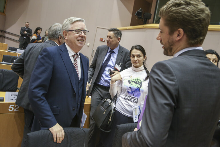 Fotagrafa 2: Ukraine Week at the European Parliament - High-level conference EP - Verkhovna RADA of Ukraine on capacity building for reform.    Signature of an Administrative Cooperation Agreement between the General Secretariat of the European Parliament and the Secretariat of Verkhovna Rada of Ukraine