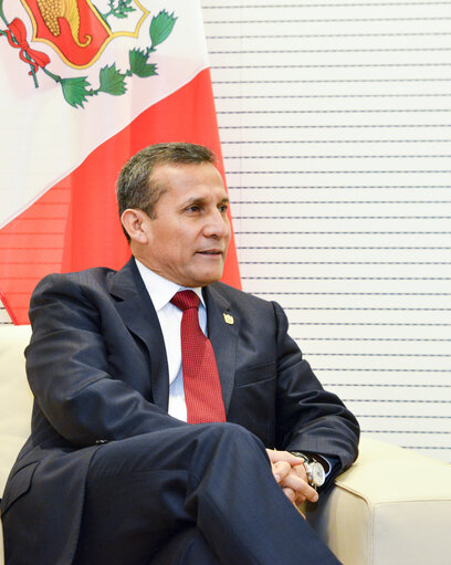 Foto 3: Visit of Ollanta HUMALA, President of Peru  to the European Parliament