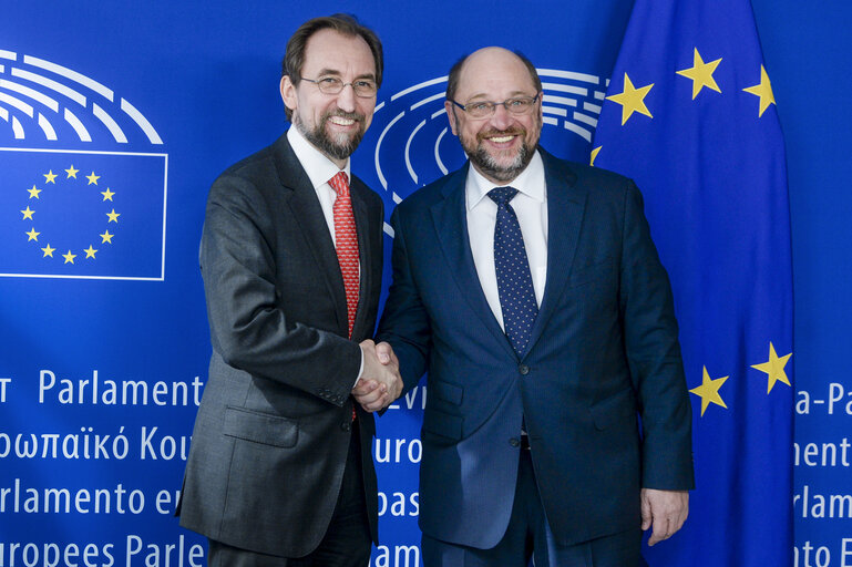 Photo 3: Martin SCHULZ - EP President meets with Prince Zeid RAAD AL HUSSEIN, United Nations High Commissioner for Human Rights