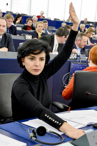 Fotogrāfija 7: Rachida DATI in plenary session week 10  2016 in Strasbourg