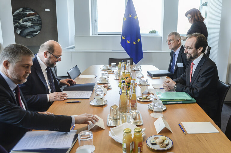 Martin SCHULZ - EP President meets with Prince Zeid RAAD AL HUSSEIN, United Nations High Commissioner for Human Rights