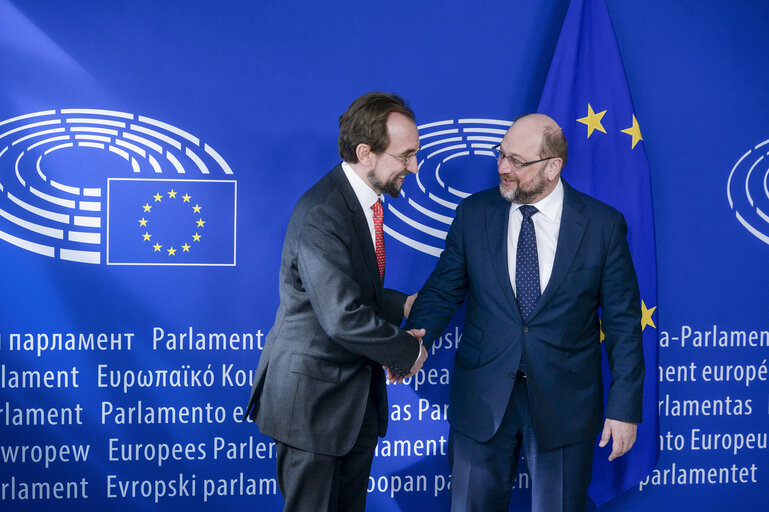 Photo 4: Martin SCHULZ - EP President meets with Prince Zeid RAAD AL HUSSEIN, United Nations High Commissioner for Human Rights