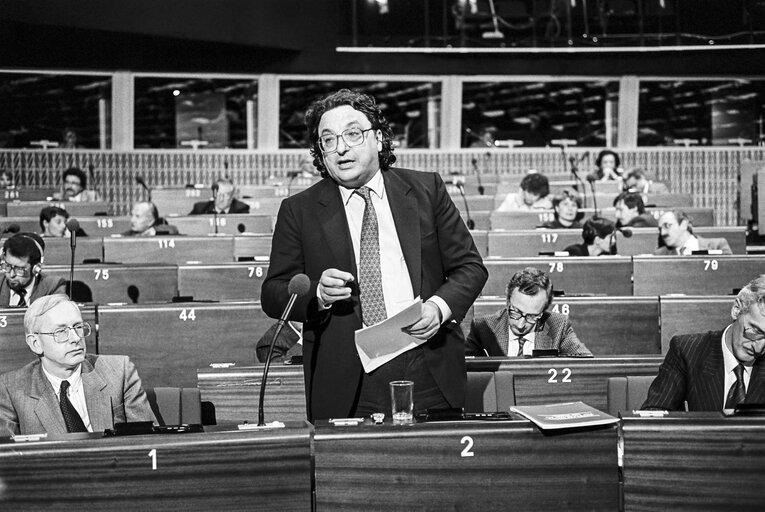 Fotó 21: The Italian Minister of Labour and Social Policy in Plenary session in Strasbourg - April 1985