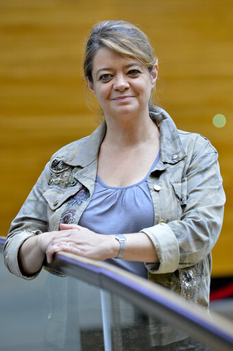 Photo 1: MEP Isabelle THOMAS at the EP in Strasbourg