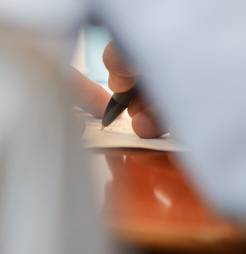 Fotografija 1: French journalists meet with French MEPs