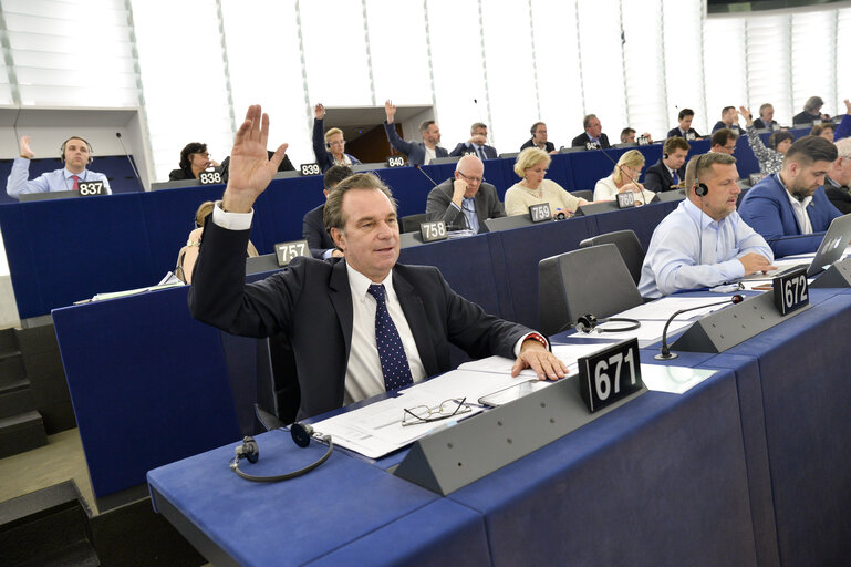 Photo 8 : Renaud MUSELIER in plenary session week 19 2016 in Strasbourg